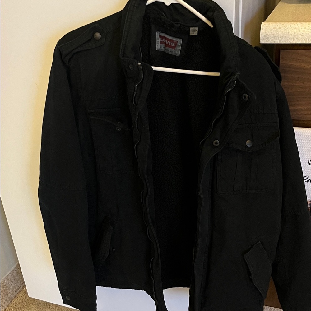 Levi's Men's Black Military Jacket